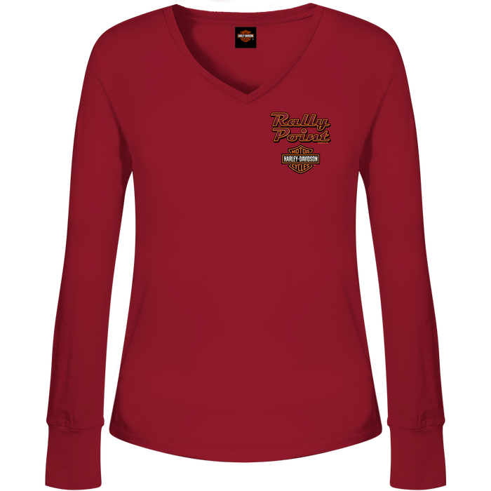 Harley Davidson- Rally Point Riverwalk Mural Ladies Long Sleeve