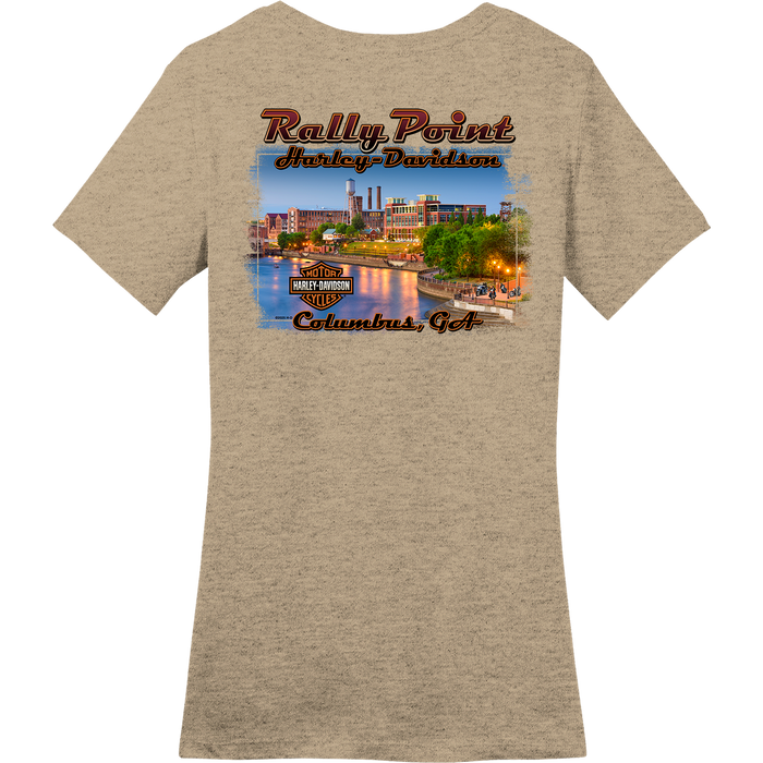 Harley Davidson- Rally Point Riverwalk Mural Ladies Short Sleeve