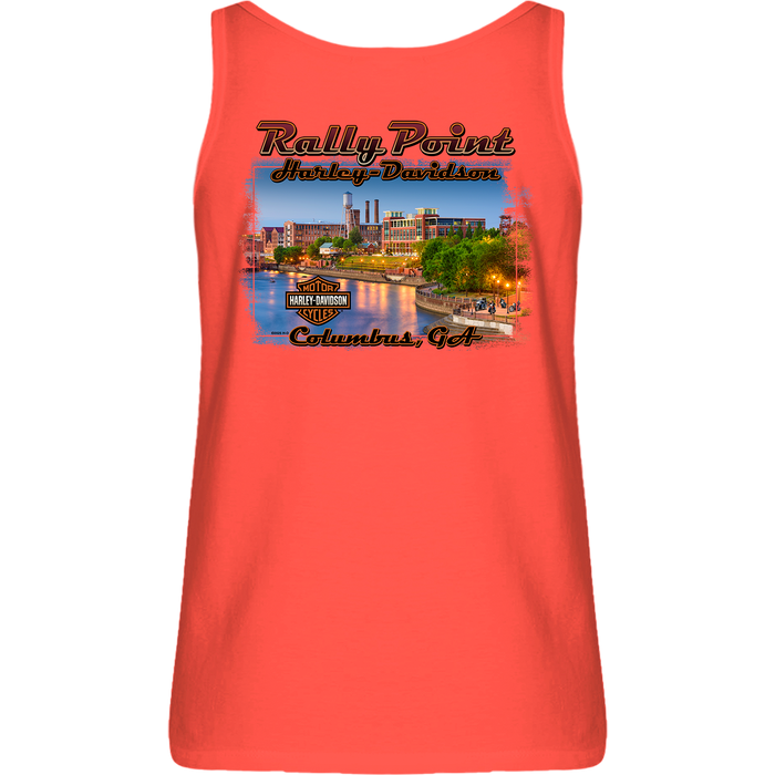 Harley Davidson- Rally Point Riverwalk Mural Ladies Tank Top