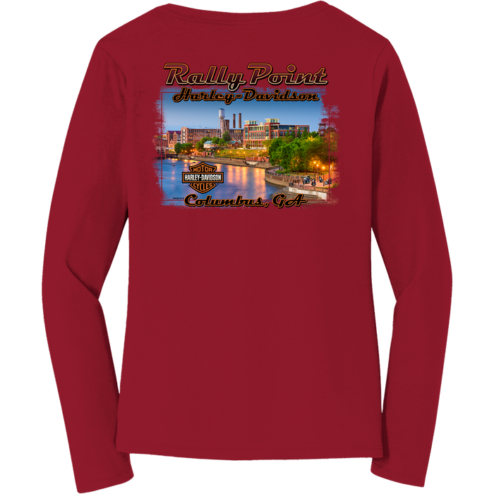 Harley Davidson- Rally Point Riverwalk Mural Ladies Long Sleeve