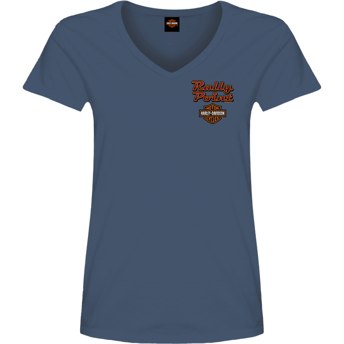 Harley Davidson- Rally Point Riverwalk Mural Ladies Short Sleeve