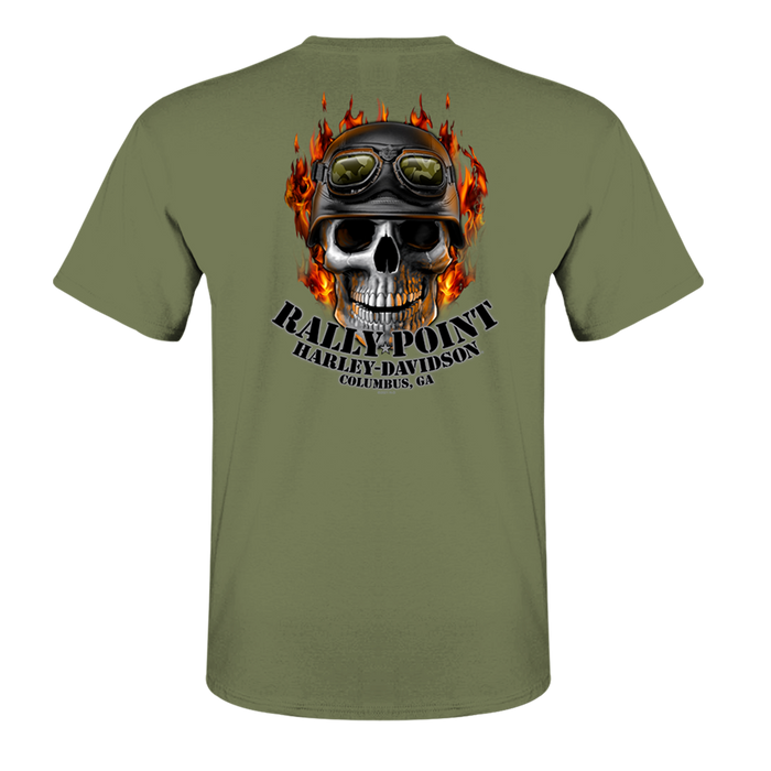 Rally Point Skull Mask Men's Short Sleeve Shirt